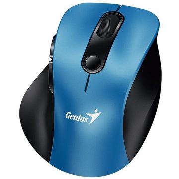 genius MOUSE wireless Genius, Ergo 9000S, Pt. PC sau NB, BT5.0 + 2.4GHz, Optic, 2400 dpi, Butoane-scroll 6-1, Albastru, 31030038401