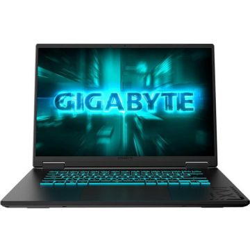 Gigabyte Laptop Gaming GIGABYTE A16, AMD Ryzen 7 260, 16 inch WUXGA, 16GB RAM, 512GB SSD, nVidia RTX 5060 8GB, Windows 11 Home, Negru