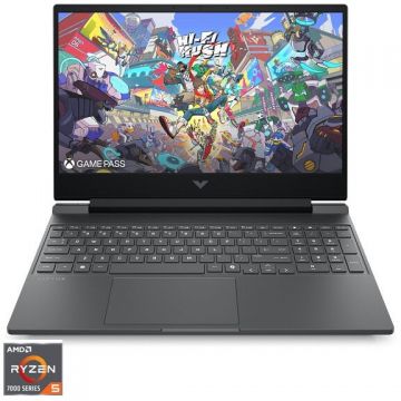 HP Laptop Gaming HP Victus 15-fb3030nn, AMD Ryzen 5 7535HS, 15.6 inch, RAM 12 GB, SSD 1 TB, RTX 4050, No OS, Argintiu