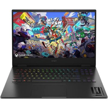 HP Laptop HP Omen 16-wf1183nw, procesor Intel Core i7-14700HX, 16.1 inch, Full HD-165Hz, 16GB RAM, 512GB SSD, nVidia GeForce RTX 4070 8GB, No OS, Negru