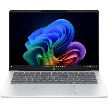 HP Laptop HP OmniBook 5 NG AI Quadro 25C2, Snapdragon X X1-26-100, 14 inch, RAM 32 GB, SSD 1 TB, Adreno GPU, Windows 11 Home, Argintiu