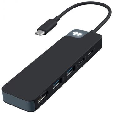 Hyper Hub USB-C Hyper HyperDrive Flex 5 Port, 2x USB-A, 1x USB-C, 1x HDMI, Negru