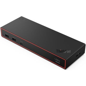 Lenovo Docking Station Lenovo ThinkPad USB4 Smart Dock 5500, USB4, 100W PD, 135W, 2x DisplayPort, HDMI, Gigabit Ethernet, 4K@60Hz