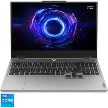 Lenovo Laptop Gaming Lenovo LOQ 15IRX10, Procesor Intel® Core™ i5-13450HX, Display 15.6'' Full HD, IPS, 32GB DDR5 RAM, 1TB SSD, Placa video dedicata NVIDIA® GeForce RTX™ 5060 8GB GDDR7, Windows 11 Home, Argintiu