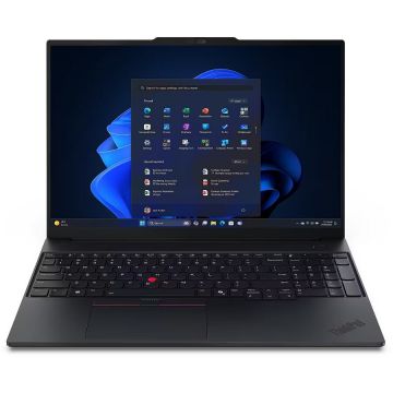 Lenovo Laptop Lenovo ThinkPad E16 (Gen 3), AMD Ryzen 5 230, 16 inch, RAM 16 GB, SSD 512 GB, AMD Radeon 760M, Windows 11 Pro, Negru