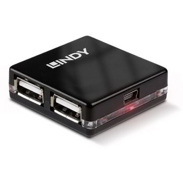 Lindy Mini Hub USB Lindy LY-42742, 4 Port USB 2.0