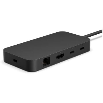 Microsoft Docking Station Microsoft Surface USB4 Dock, Gigabit Ethernet, sursa de alimentare 100W, Negru