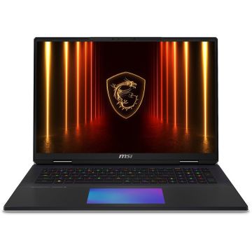MSI Laptop MSI Titan 18 HX AI, Intel Core Ultra 9 285HX, 18 inch, RAM 64 GB, SSD 6 TB, GeForce RTX 5080, Windows 11, Negru