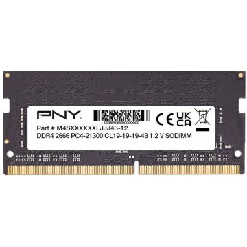 PNY Memorie RAM PNY Performance 8GB DDR4 2666MHz SO-DIMM, 1x modul, Negru