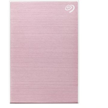 Seagate HDD Extern Seagate One Touch 2TB, 2.5, USB 3.2 Gen 1, Aluminiu, Rose Gold