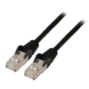 cablu de retea u/utp cat5e valueline rj45 tata - rj45 tata, de 3m, negru