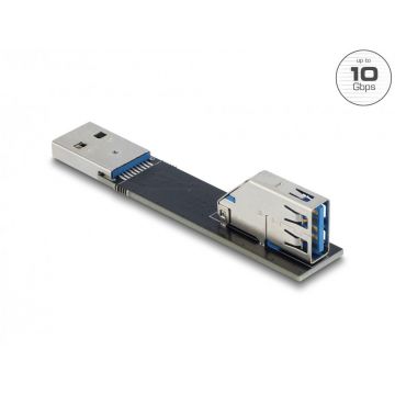 Extensie USB 10Gbps T-M unghi 90 grade sus, Delock  67421
