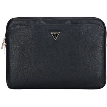 Grained Zipper Pocket Triangle Logo compatibila cu laptop 14 inch Black