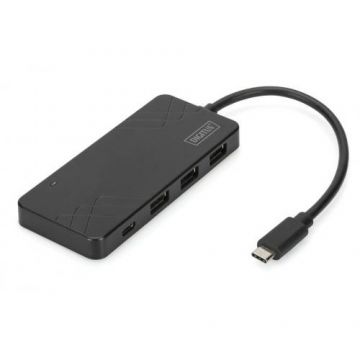 Hub USB DA-70241-1 3x USB 3.2 Black