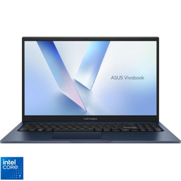Laptop ASUS 15.6'' Vivobook 15 X1504VA, FHD, Procesor Intel® Core™ 7 150U (12M Cache, up to 5.40 GHz), 16GB DDR5, 512GB SSD, Intel Graphics, No OS, Quiet Blue