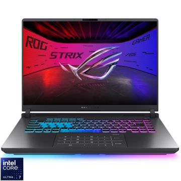 Laptop ASUS Gaming 16'' ROG Strix G16 G615LH, 2.5K 240Hz, Procesor Intel® Core™ Ultra 7 255HX (30M Cache, up to 5.20 GHz), 32GB DDR5, 1TB SSD, GeForce RTX 5050 8GB, No OS, Eclipse Gray
