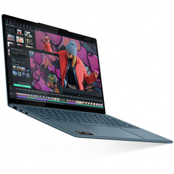 Laptop Yoga Slim 7 WUXGA 14 inch AMD Ryzen AI 5 340 16GB 512GB SSD Windows 11 Home Tidal Teal