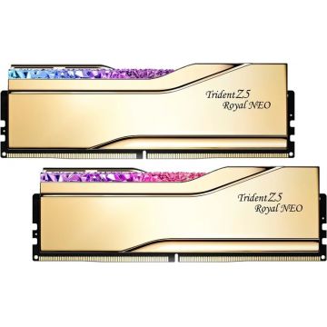 Memorie G.Skill Trident Z5 Royal Neo 32GB DDR5 6400MHz CL30 Dual Channel Kit Gold