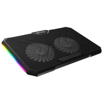 Stand/Cooler notebook Fury Gunbai G3 17.3inch, 2 ventilatoare, iluminare RGB, Black