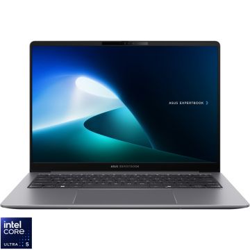 Laptop ASUS 14'' ExpertBook P5 P5405CSA, WQXGA 144Hz, Procesor Intel® Core™ Ultra 5 226V (8M Cache, up to 4.50 GHz), 16GB LPDDR5X, 1TB SSD, Intel Arc 130V, No OS, Misty Grey