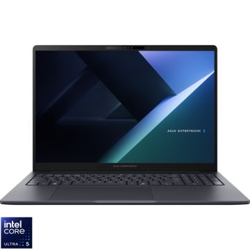 Laptop ASUS 16'' ExpertBook B5 B5605CCA, WUXGA, Procesor Intel® Core™ Ultra 5 225H (18M Cache, up to 4.90 GHz), 32GB DDR5, 1TB SSD, Intel Integrated Graphics, No OS, Gentle Grey