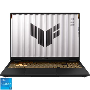 Laptop ASUS Gaming 16'' TUF F16 FX608JPR, FHD+ 165Hz, Procesor Intel® Core™ i5 14450HX (20M Cache, up to 4.80 GHz), 16GB DDR5, 512GB SSD, GeForce RTX 5070 8GB, No OS, Jaeger Gray