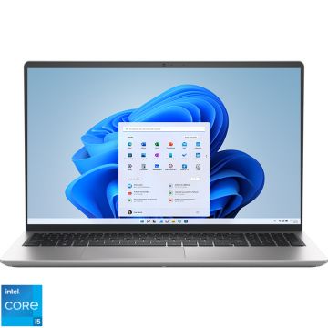 Laptop DELL 15.6'' Pro 15 Essential PV15250, FHD 120Hz, Procesor Intel® Core™ i5-1334U (12M Cache, up to 4.60 GHz), 16GB DDR5, 1TB SSD, Intel Integrated Graphics, Win 11 Pro, Platinum Silver, 3Yr ProSupport