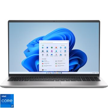 Laptop DELL 15.6'' Pro 15 Essential PV15250, FHD 120Hz, Procesor Intel® Core™ i7-1355U (12M Cache, up to 5.00 GHz), 16GB DDR5, 512GB SSD, Intel Integrated Graphics, Win 11 Pro, Platinum Silver, 3Yr ProSupport