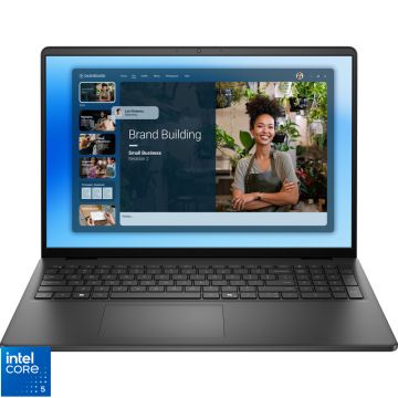Laptop DELL 16'' DC16250, FHD+, Procesor Intel® Core™ 5 120U (12M Cache, up to 5.00 GHz), 16GB DDR5, 1TB SSD, Intel Graphics, Linux, Carbon Black, 3Yr ProSupport