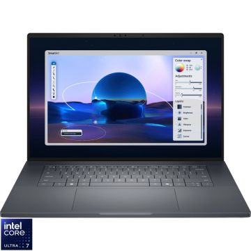 Laptop DELL 16'' Pro Max 16 Premium MA16250, FHD+ 120Hz VRR, Procesor Intel® Core™ Ultra 7 265H (24M Cache, up to 5.30 GHz), 32GB LPDDR5X, 1TB SSD, RTX PRO 2000 Blackwell 8GB, Linux, 3Yr ProSupport