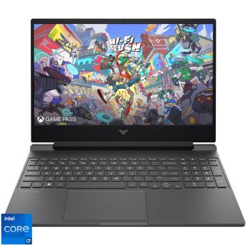 Laptop HP Gaming 15.6'' Victus 15-fa2100nn, FHD IPS 144Hz, Procesor Intel® Core™ i7-13620H (24M Cache, up to 4.90 GHz), 24GB DDR5, 1TB SSD, GeForce RTX 5060 8GB, Free DOS, Mica Silver