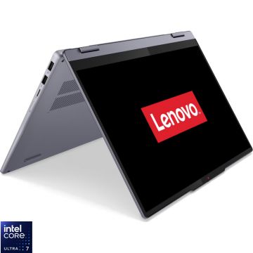 Laptop Lenovo 14'' IdeaPad 5 2-in-1 14IAL10, WUXGA IPS Touch, Procesor Intel® Core™ Ultra 7 255U (12M Cache, up to 5.20 GHz), 16GB LPDDR5X, 512GB SSD, Intel Graphics, No OS, Luna Grey