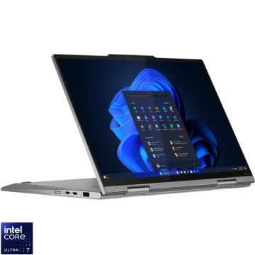 Laptop Lenovo 14'' ThinkPad X1 2-in-1 Gen 10 Aura Edition, 2.8K OLED 120Hz VRR Touch, Procesor Intel® Core™ Ultra 7 265U (12M Cache, up to 5.30 GHz), 64GB LPDDR5X, 2TB SSD, Intel Graphics, 4G LTE, Win 11 Pro, Grey