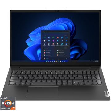 Laptop Lenovo 15.6'' V15 G4 ABP, FHD IPS, Procesor AMD Ryzen™ 7 7730U (16M Cache, up to 4.50 GHz), 16GB DDR4, 512GB SSD, AMD Radeon, Win 11 Pro, Business Black