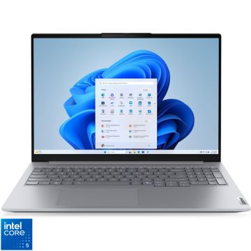 Laptop Lenovo 16'' ThinkBook 16 G9 IRL, WUXGA IPS, Procesor Intel® Core™ 5 210H (12M Cache, up to 4.80 GHz), 16GB DDR5, 512GB SSD, Intel Graphics, Win 11 Pro, Arctic Grey