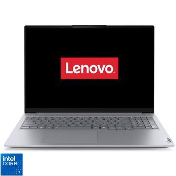 Laptop Lenovo 16'' ThinkBook 16 G9 IRL, WUXGA IPS, Procesor Intel® Core™ 7 240H (24M Cache, up to 5.20 GHz), 16GB DDR5, 512GB SSD, Intel Graphics, No OS, Arctic Grey