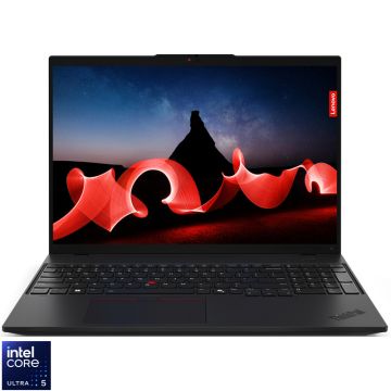 Laptop Lenovo 16'' ThinkPad L16 Gen 1, WUXGA IPS, Procesor Intel® Core™ Ultra 5 125U (12M Cache, up to 4.30 GHz), 16GB DDR5, 512GB SSD, Intel Graphics, No OS, Black