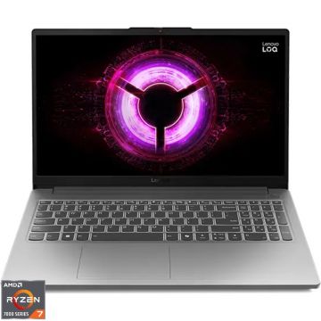 Laptop Lenovo Gaming 15.6'' LOQ 15ARP10E, FHD IPS 144Hz, Procesor AMD Ryzen™ 7 7735HS (16M Cache, up to 4.75 GHz), 16GB DDR5, 1TB SSD, GeForce RTX 3050 6GB, No OS, Luna Grey