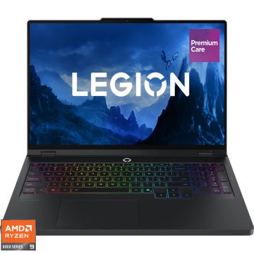Laptop Lenovo Gaming 16'' Legion Pro 5 16ADR10, WQXGA IPS 240Hz, Procesor AMD Ryzen™ 9 8940HX (64M Cache, up to 5.30 GHz), 16GB DDR5, 1TB SSD, GeForce RTX 5060 8GB, No OS, Eclipse Black, 3Yr Onsite Premium Care