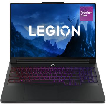Laptop Lenovo Gaming 16'' Legion Pro 7 16AFR10H, WQXGA OLED 240Hz, Procesor AMD Ryzen™ 9 9955HX3D (128M Cache, up to 5.4 GHz), 32GB DDR5, 1TB SSD, GeForce RTX 5080 16GB, No OS, Eclipse Black, 3Yr Onsite Premium Care