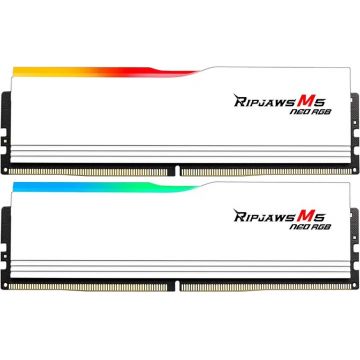 Memorie G.Skill Ripjaws M5 Neo RGB 32GB DDR5 6000MHz CL36 Dual Channel Kit White