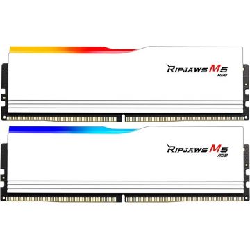 Memorie G.Skill Ripjaws M5 RGB 96GB DDR5 5600MHz CL40 Dual Channel Kit White