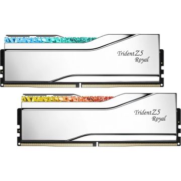 Memorie G.Skill Trident Z5 Royal 32GB DDR5 7200MHz CL34 Dual Channel Kit Silver