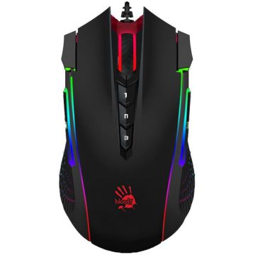 A4tech Mouse Gaming Bloody J90s, Optic, Cu fir, USB, Negru