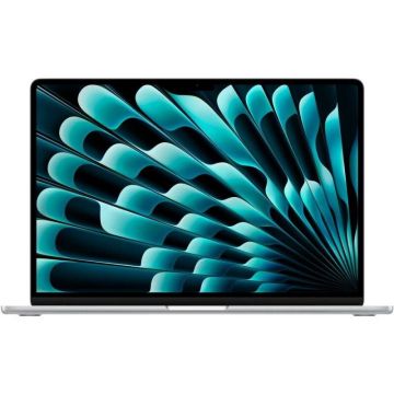 Apple Laptop Apple MacBook Air 15, Procesor Apple M4 10-core CPU, Display 15.3 Liquid Retina, RAM 24GB, 512GB SSD, Placa video Apple M4 10-core GPU, Mac OS, Argintiu