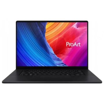 Asus Laptop Asus ProArt P16 H7606WW-SE009X, procesor AMD Ryzen AI 9 HX 370, 16 inch OLED, Touch, 4K 3840 x 2400, 64GB RAM, 2TB SSD, NVIDIA GeForce RTX 5080 16 GB, Windows 11 Pro, Negru