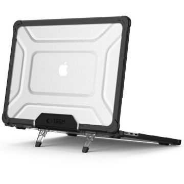 Carcasa Pro compatibila cu MacBook Air 13 inch 2023/2024/2025 Black/Clear