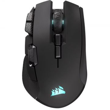 CORSAIR Mouse Gaming Wireless Corsair IRONCLAW, 26000 DPI, Bluetooth, USB, iluminare RGB, Negru