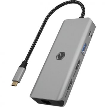 Docking Station IB-DK4012-CPD HDMI USB-A DisplayPort Aluminiu