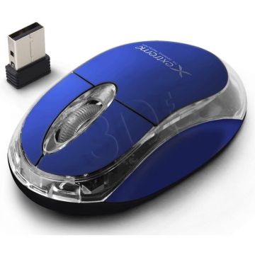 Extreme Mouse Extreme XM105B, Wireless, Optiune 3D, 2.4GHz. USB, Albastru